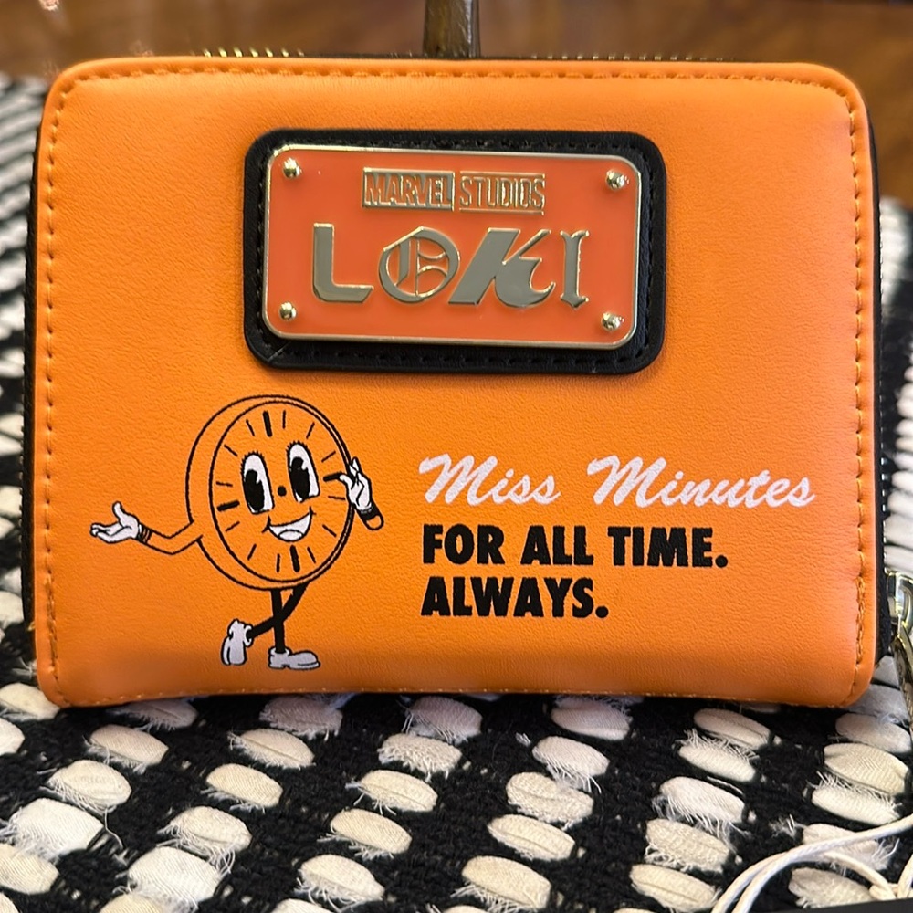Loungefly Disney Marvel Loki TVA Miss Minutes Zip Around Wallet